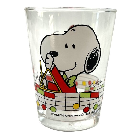 Snoopy Woodstock 4 oz Juice Glasses Set of 3 Sasaki Glass with Original Box - Picture 6 of 12